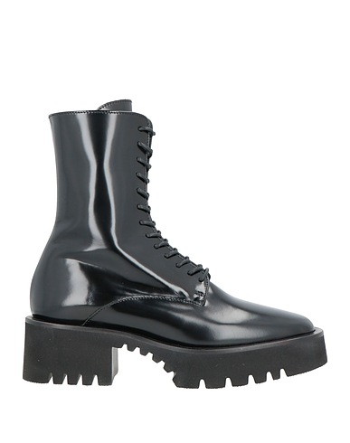 OPEN CLOSED SHOES Ankle boot Black Soft Leather