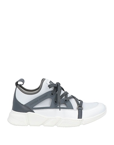 BRUNELLO CUCINELLI Sneakers Light grey Soft Leather, Textile fibers