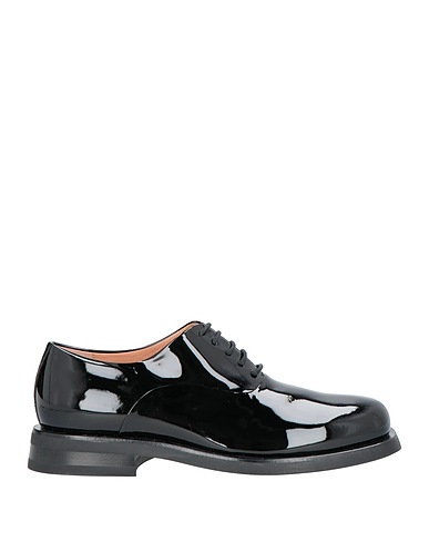 SANTONI レースアップシューズ ブラック 革