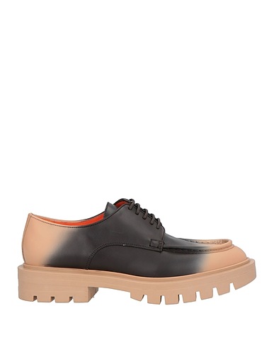 SANTONI Laced shoes Beige Soft Leather