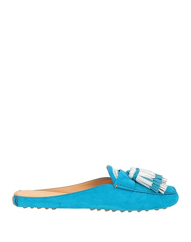 SANTONI Mules and clogs Azure Leather