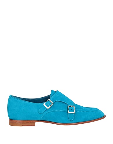 SANTONI モカシン アジュールブルー 革（なめし加工）