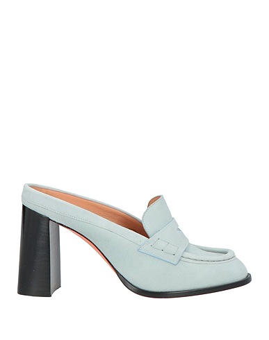 SANTONI Mules y zuecos Azul celeste Cuero