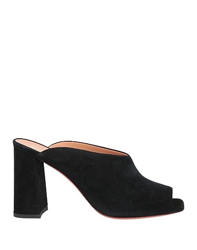 SANTONI Sandals Black Leather