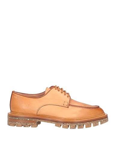 SANTONI Laced shoes Light brown Soft Leather
