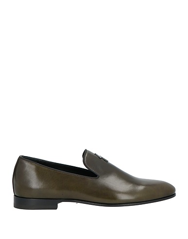 GIUSEPPE ZANOTTI Loafers Dark green Leather