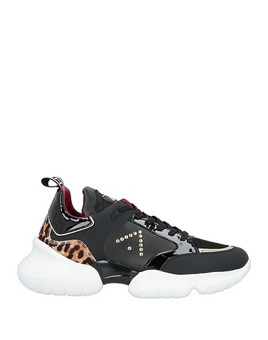 ED PARRISH Sneakers Black Soft Leather, Textile fibres