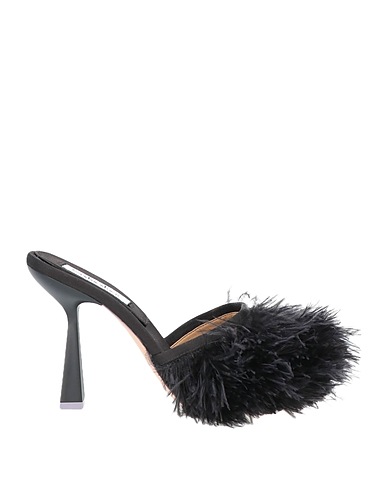 SEBASTIAN Milano Sandals Black Textile fibres, Feather