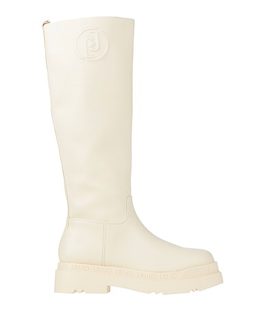 LIU •JO Boots Ivory Soft Leather