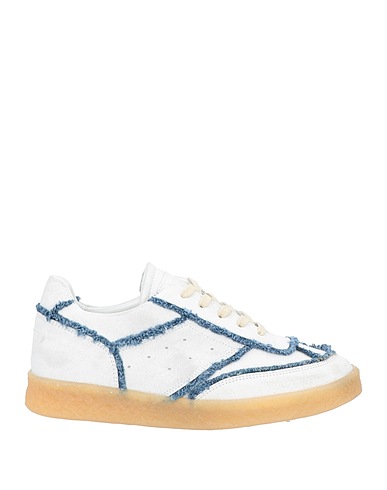 MM6 MAISON MARGIELA Sneakers White Soft Leather, Textile fibres