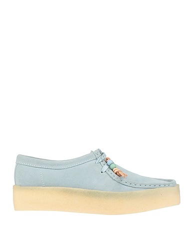 CLARKS Laced shoes WALLABEE CUP
 Sky blue 100% Leather