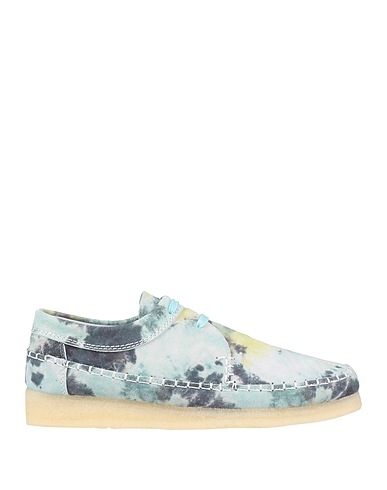 CLARKS Laced shoes WEAVER
 Sky blue 100% Leather