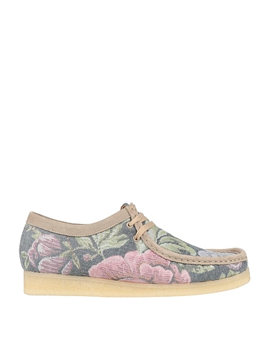 CLARKS Laced shoes WALLABEE
 Beige Leather, Textile fibres