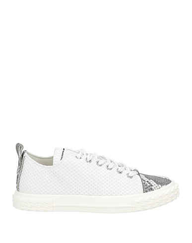 GIUSEPPE ZANOTTI Sneakers Grey Soft Leather, Textile fibers