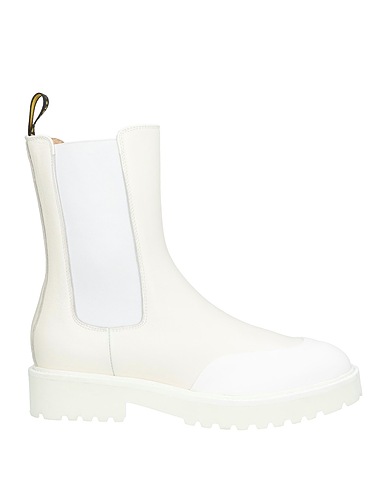 DOUCAL'S Ankle boot Cream Soft Leather, Textile fibers