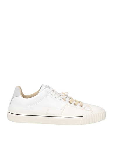 MAISON MARGIELA Sneakers White Leather, Textile fibers