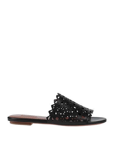 ALAÏA Sandals Black Soft Leather