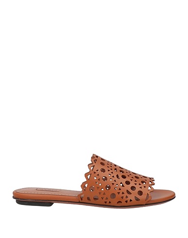 ALAÏA Sandals Tan Soft Leather