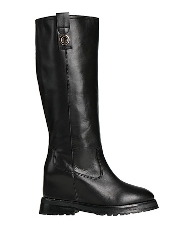 EMANUÉLLE VEE Boots Black Soft Leather, Textile fibres