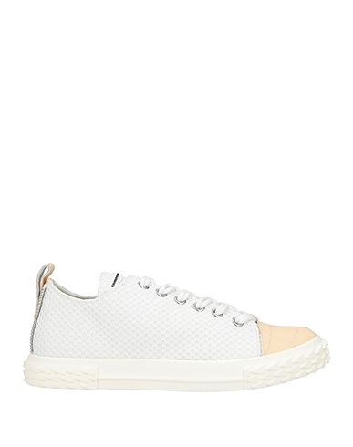 GIUSEPPE ZANOTTI Sneakers White Soft Leather, Textile fibres