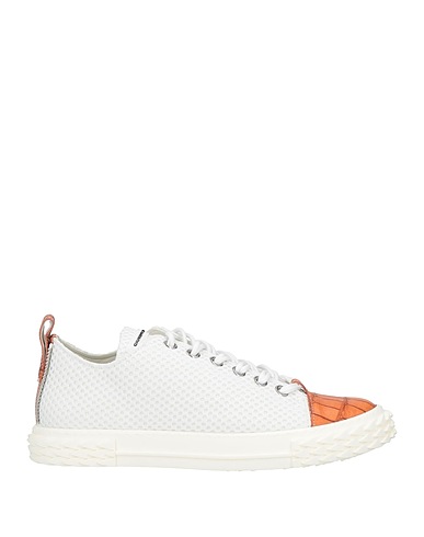GIUSEPPE ZANOTTI Sneakers White Soft Leather, Textile fibres
