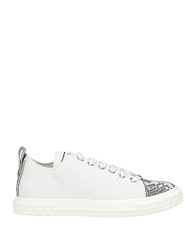 GIUSEPPE ZANOTTI Sneakers White Soft Leather, Textile fibers