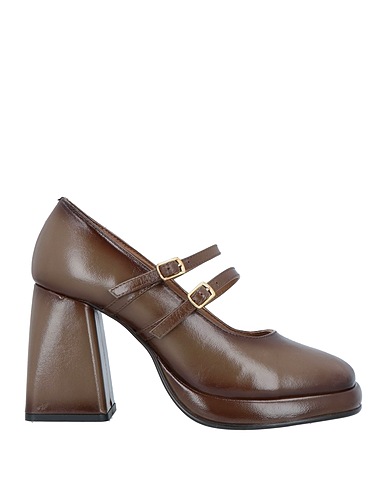 EMANUÉLLE VEE Décolleté Khaki Pelle