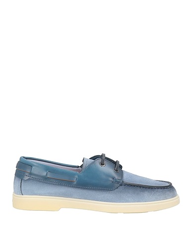 SANTONI Loafers Slate blue Leather
