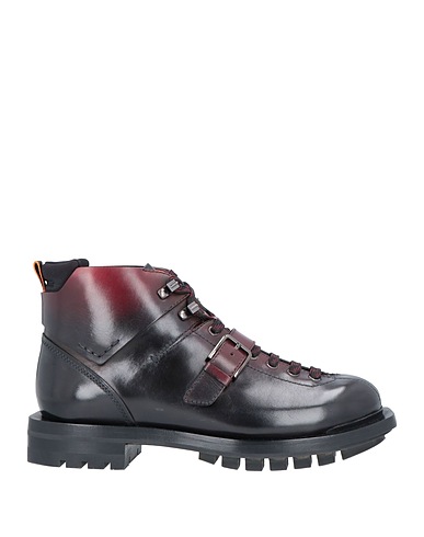 SANTONI Ankle boot Burgundy Leather