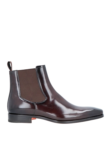 SANTONI Ankle boot Dark brown Soft Leather