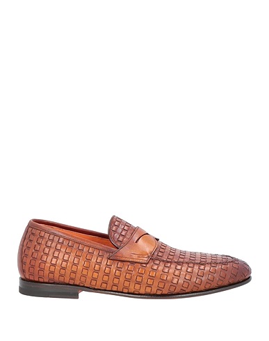 SANTONI Loafers Tan Soft Leather