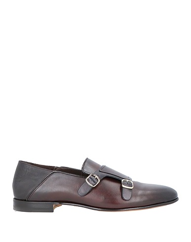 SANTONI Loafers Dark brown Soft Leather