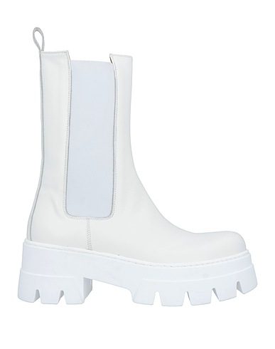 ENNEQUADRO Stivaletti Bianco Pelle di vitello