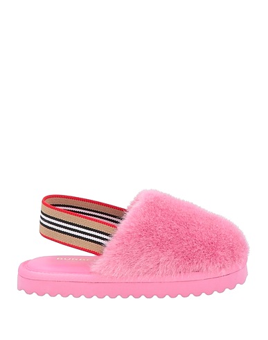 BURBERRY Sandals Pink Modacrylic, Polyester