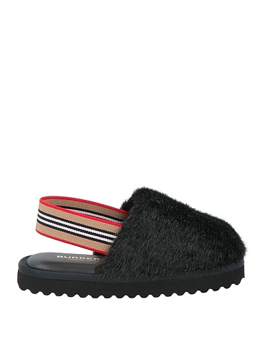 BURBERRY Sandali Nero Modacrilico, Poliestere