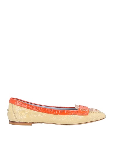 POLLINI Loafers Yellow Soft Leather
