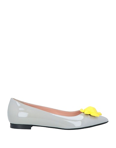 POLLINI Ballet flats Grey Soft Leather