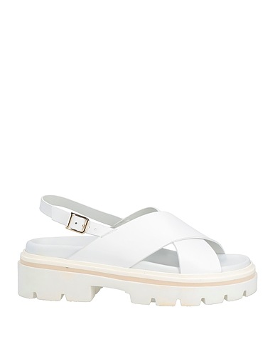 SANTONI Sandalen Weiß Leder