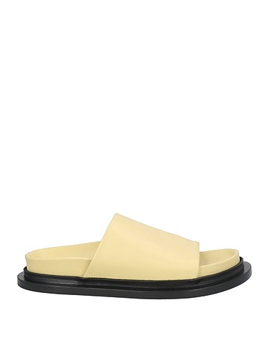 JIL SANDER Sandals Lime green Soft Leather