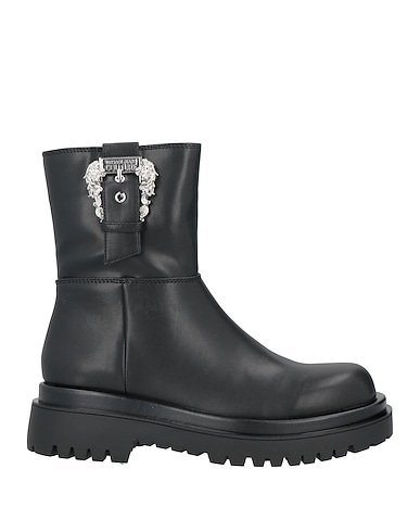 VERSACE JEANS COUTURE Ankle boot Black Textile fibres