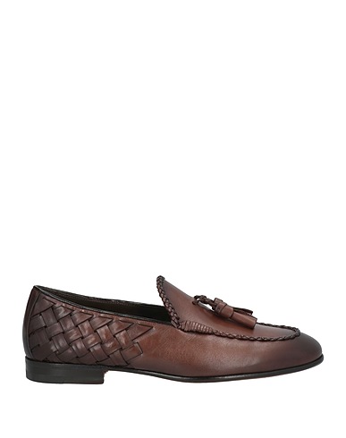 SANTONI Loafers Dark brown Soft Leather
