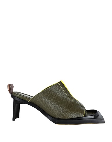 MIISTA Flip flops MADOKA KHAKI SANDALS
 Military green Calfskin