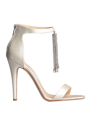 JIMMY CHOO Sandali Off white Fibre tessili