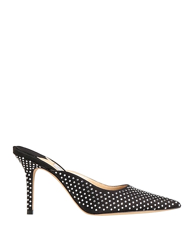 JIMMY CHOO Mules y zuecos Negro Fibras textiles