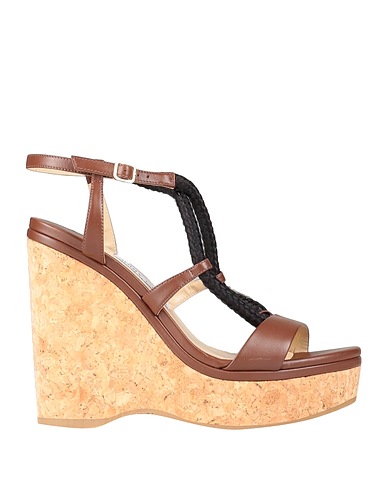 JIMMY CHOO サンダル ダークブラウン 革