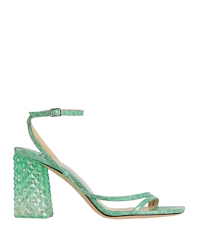 JIMMY CHOO Sandals Light green Soft Leather