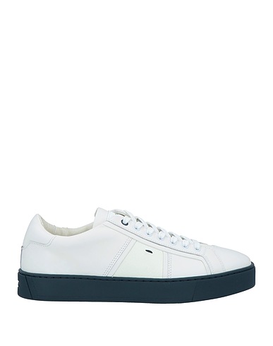 SANTONI Sneakers White Soft Leather