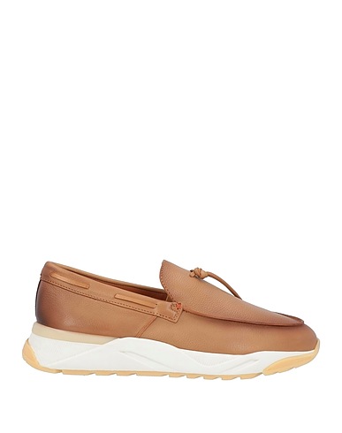 SANTONI Loafers Khaki Soft Leather