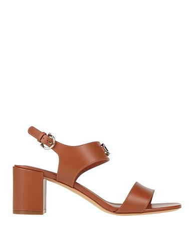 FERRAGAMO Sandalia Marrón Piel de ternera