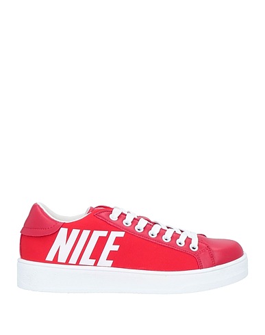 NICE Sneakers Rosso Fibre tessili, Pelle